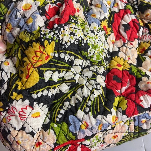 Vera Bradley Poppy Fields Reversible Floral Tote magnetic Purse Shoulder Bag - Picture 5 of 10